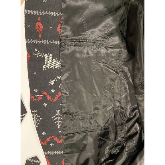 TIPSY ELVES Men's The Rage Deer Christmas Blazer With Tie Set‎ Sz 42J Black - Picture 10 of 13